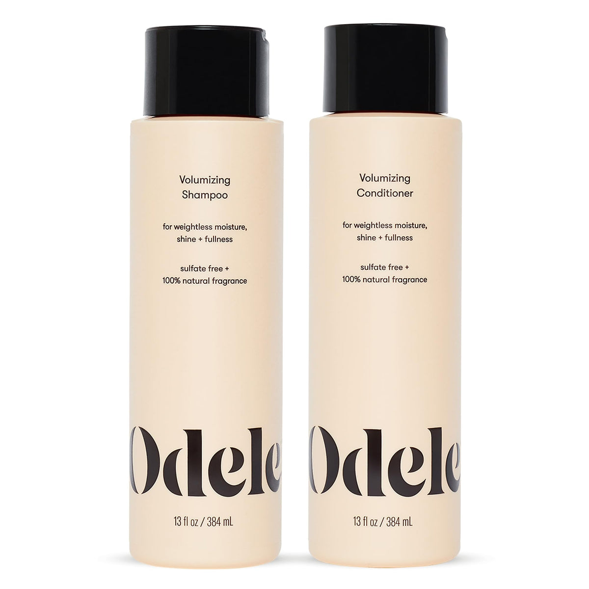 Odele volumizing shampoo bottle showing light moisture and lift