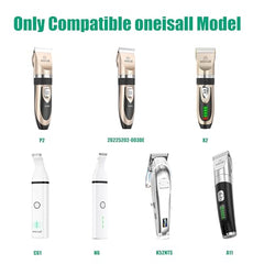 Odinxixi USB 5V 2A adapter provides fast charging for grooming sessions.