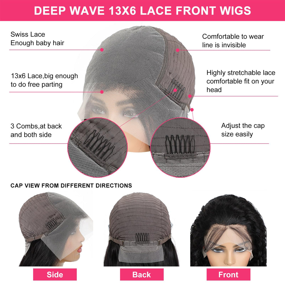 Odored virgin human hair lace front wig blends with natural hairline