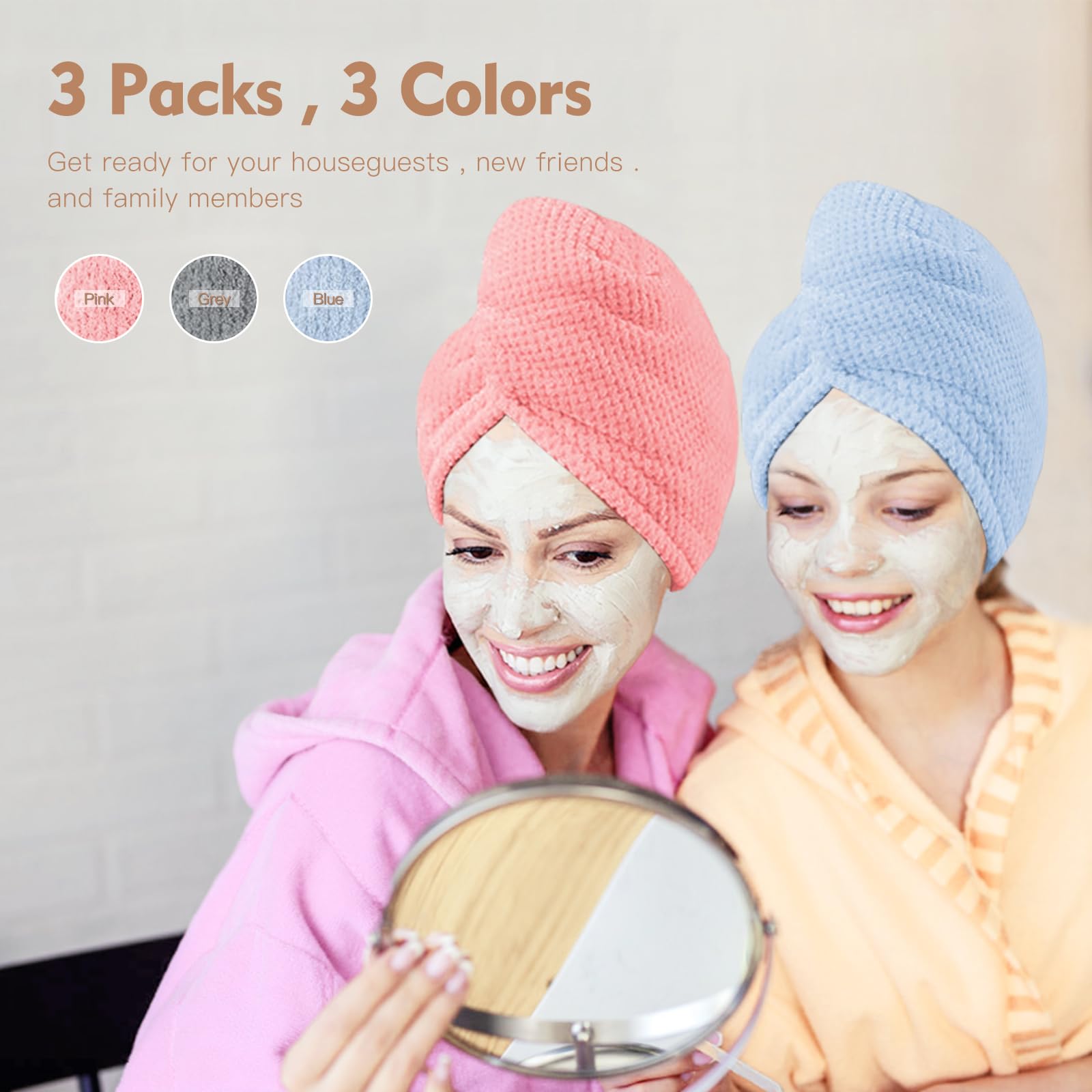 OEAGO microfiber towel helps reduce frizz during drying