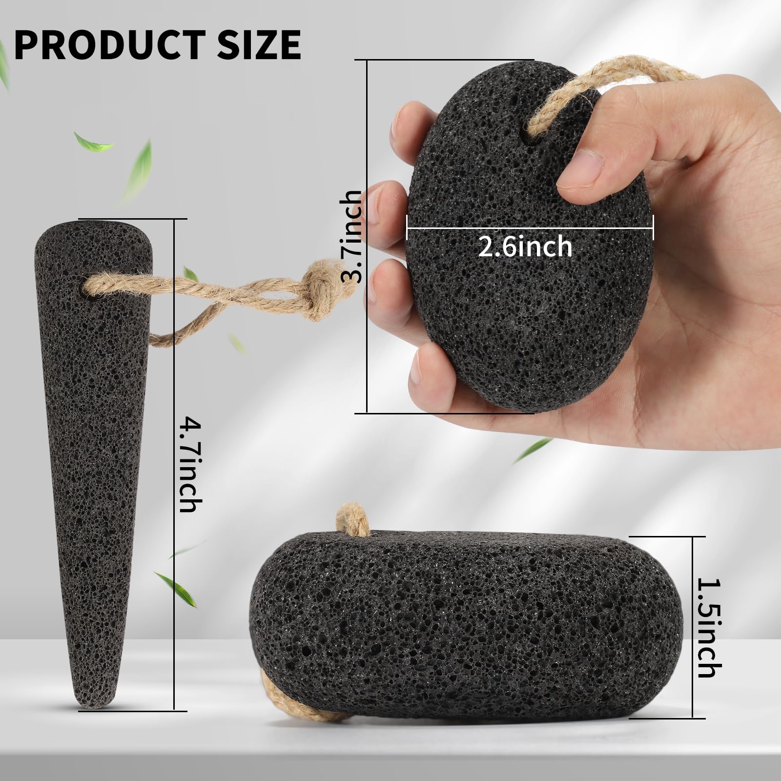 ÖkoStamm conical pumice for between toes, reaches tight spots safely