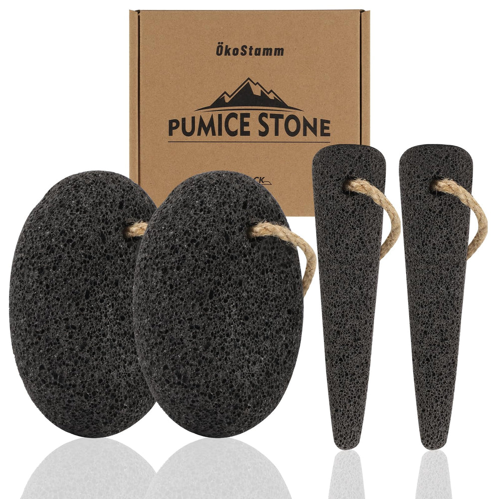 ÖkoStamm round pumice stone for heels, gentle exfoliation to smooth skin