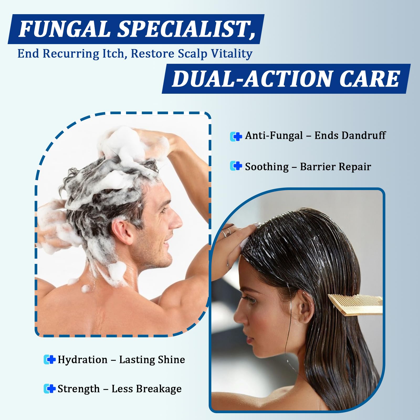 Oely antifungal conditioner tube for hydrating scalp care