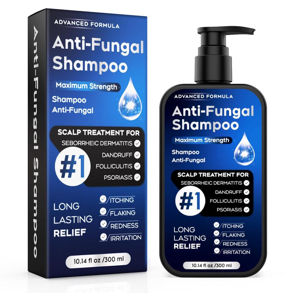 Oely antifungal shampoo bottle front view for targeted scalp care