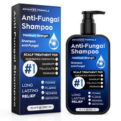 Oely antifungal shampoo bottle front view for targeted scalp care