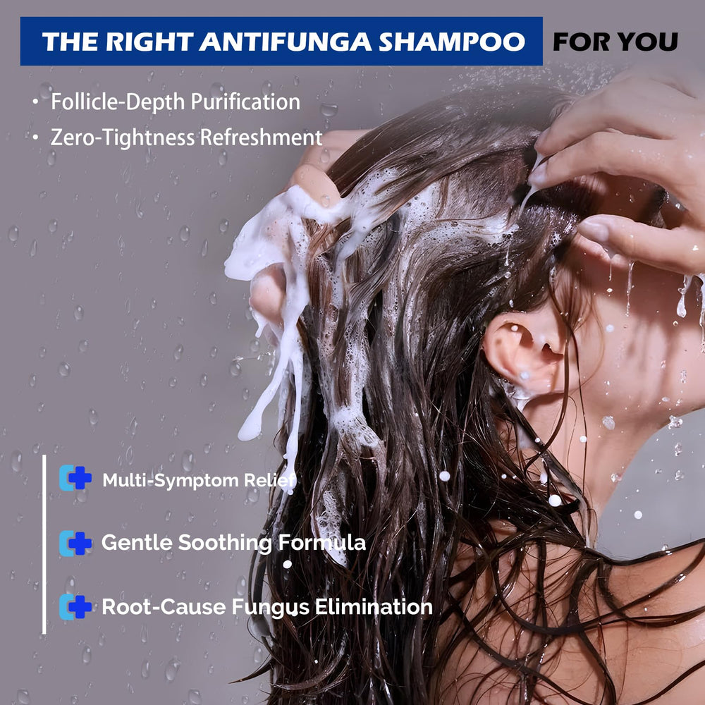 Oely antifungal shampoo pump dispense demonstrates easy, mess-free daily use