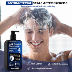 Oely antifungal shampoo foam shows cleansing action for dandruff control and fresh scalp feel