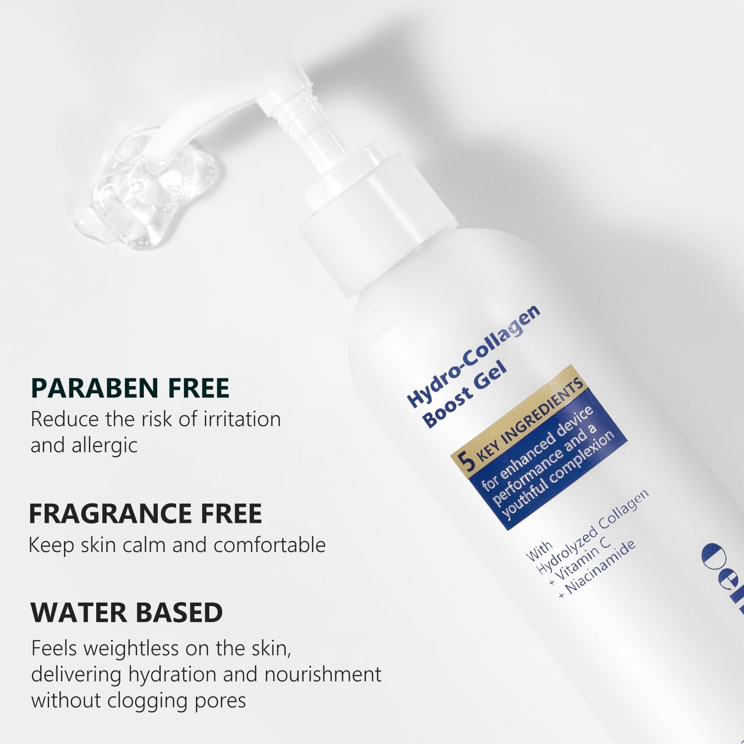 Oeneis Hydro-Colageno Boost Gel, colageno hidrolizado y acido hialuronico para suavidad.