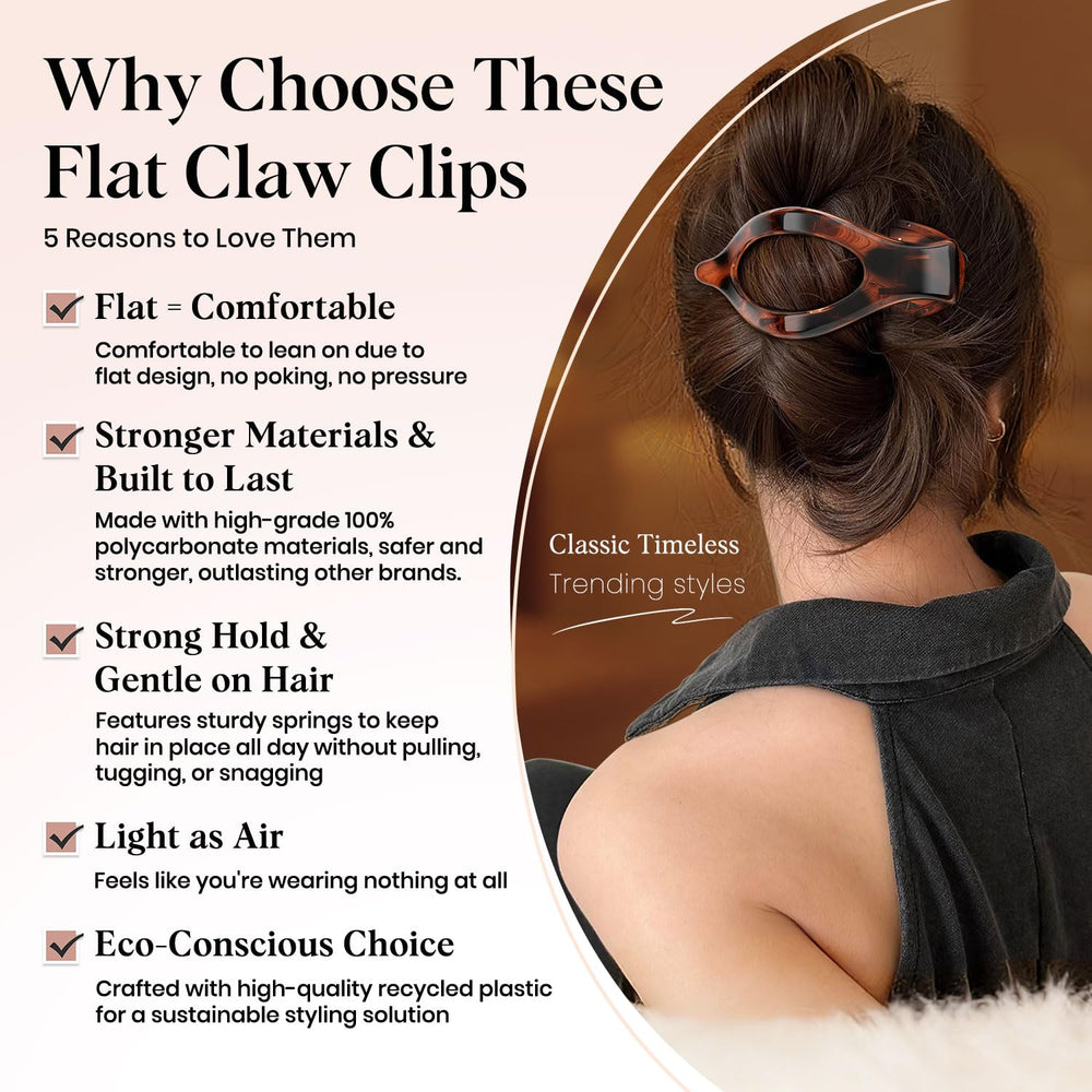 Oeusnael amber flat clip classic color with comfortable grip.