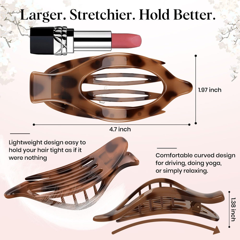 Oeusnael black flat clip versatile for casual or formal looks.