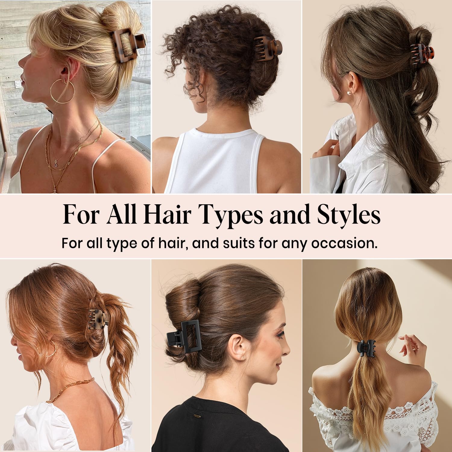 Oeusnael half-up style clip helps create quick everyday updos