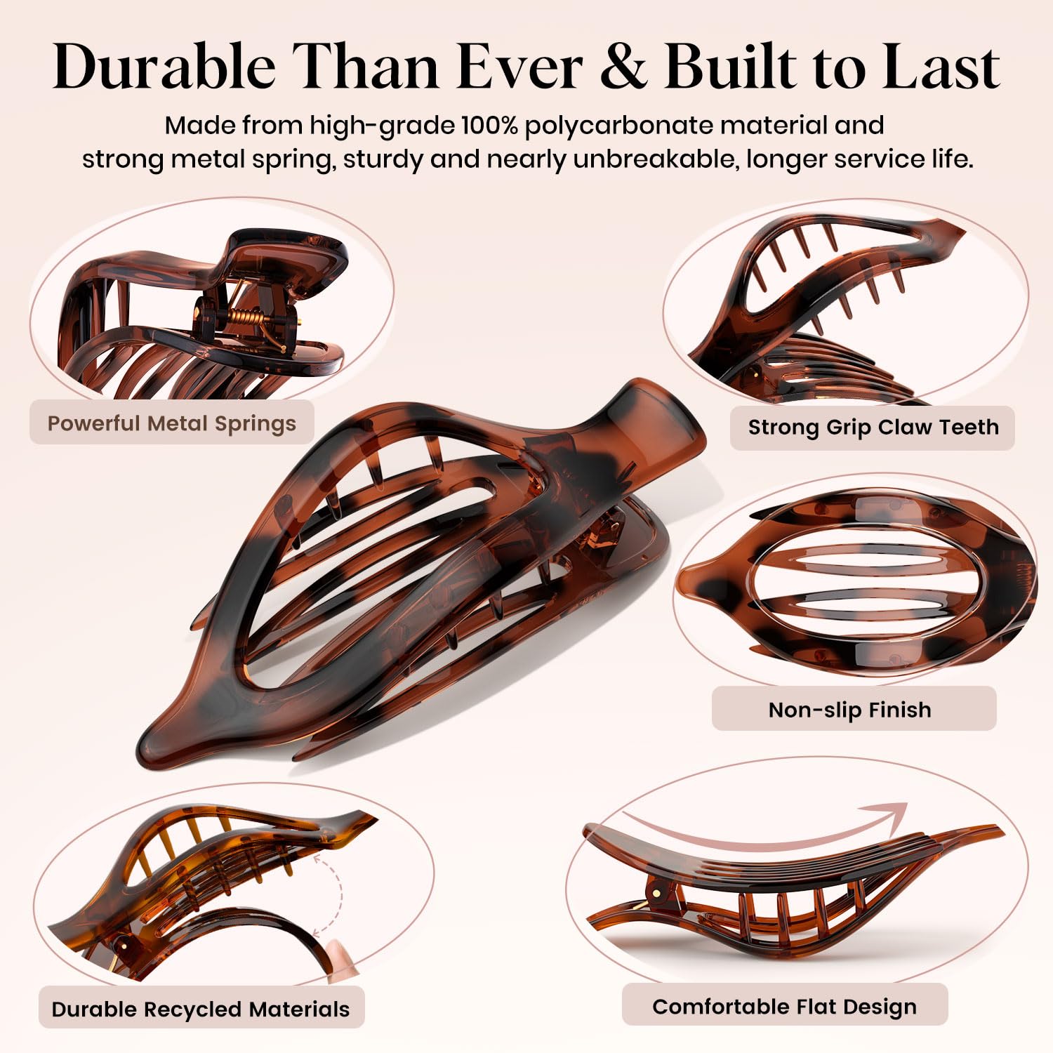 Oeusnael hollow concave design clip highlights ergonomic lay-flat feel.