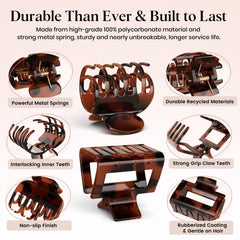Oeusnael tortoise-shell clip closeup highlights glossy finish and timeless style