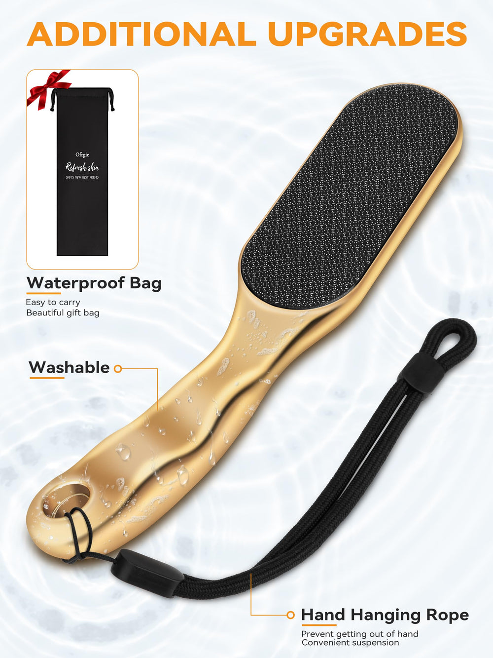 Ofrgie Veins Grain Foot File close-up shows gentle exfoliation and texture