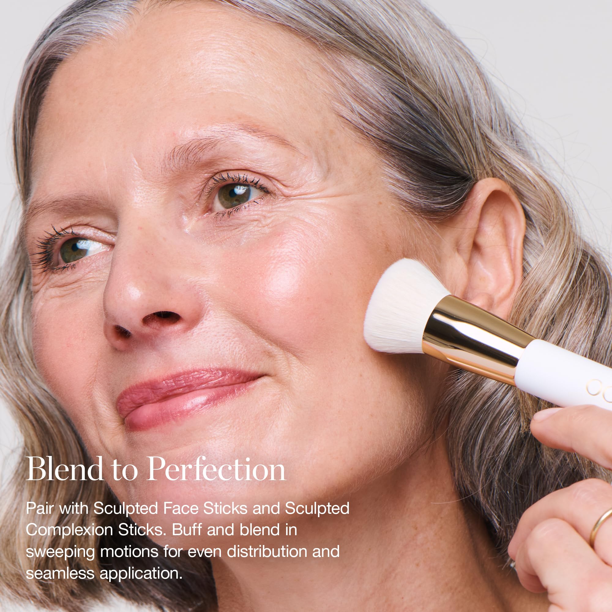 Ogee Blender Brush even-blending delivers a flawless complexion.