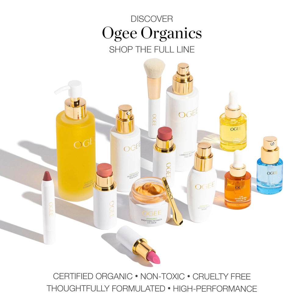Even-toned complexion achieved with Ogee Sculpted Foundation Stick