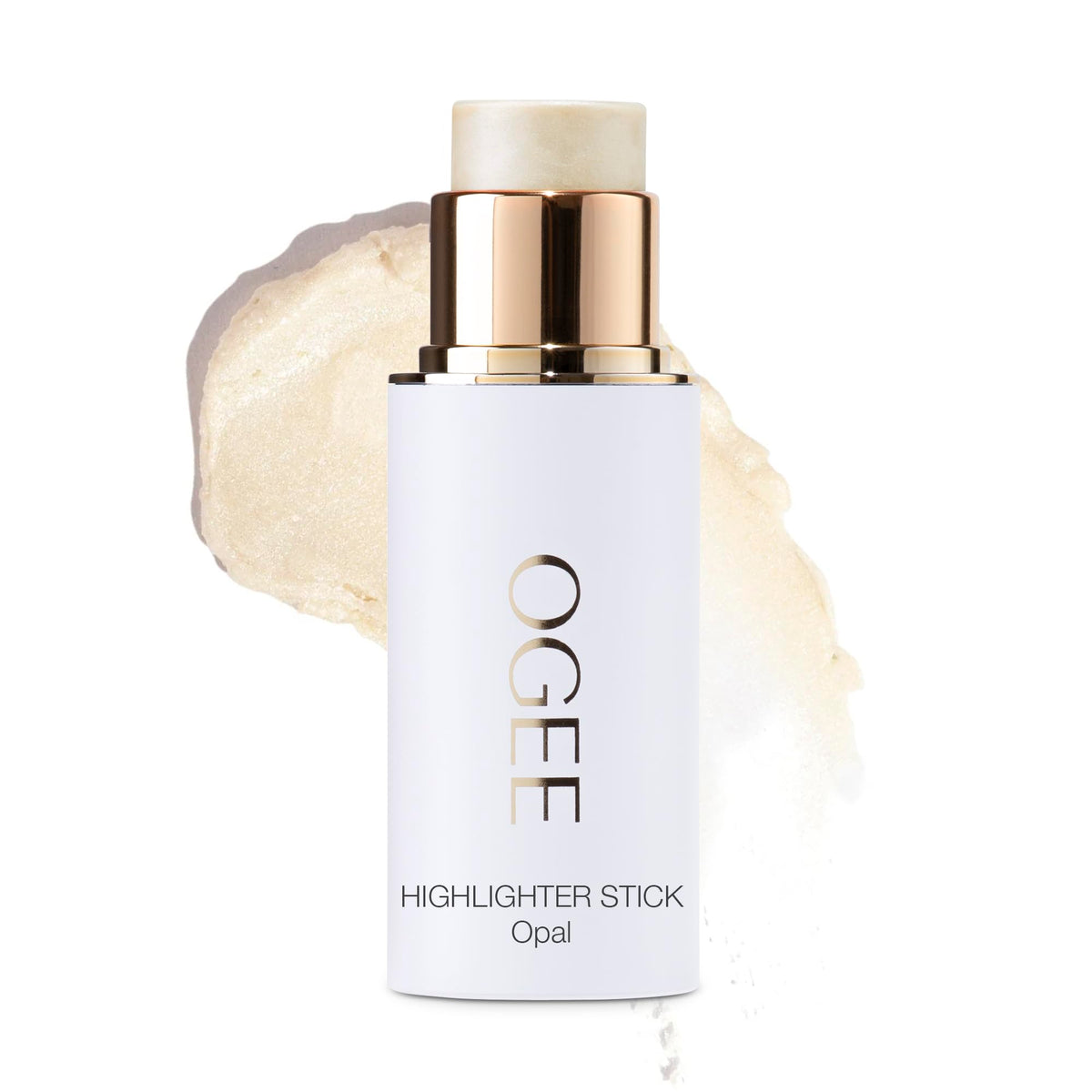 Ogee Sculpted Face Stick Opal Star Light close-up shows creamy texture for radiant glow