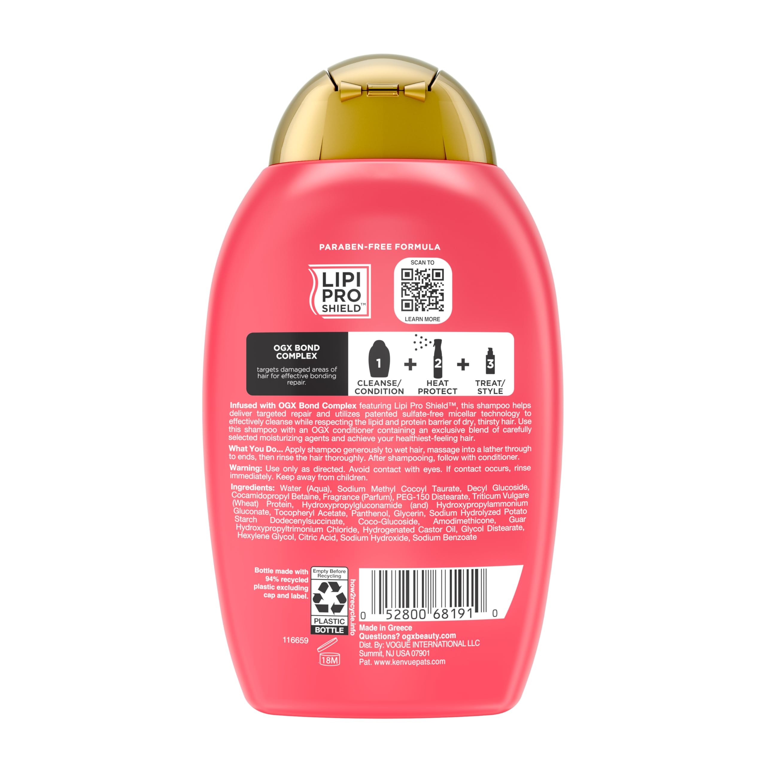 OGX 13oz bottle front showing size and branding
