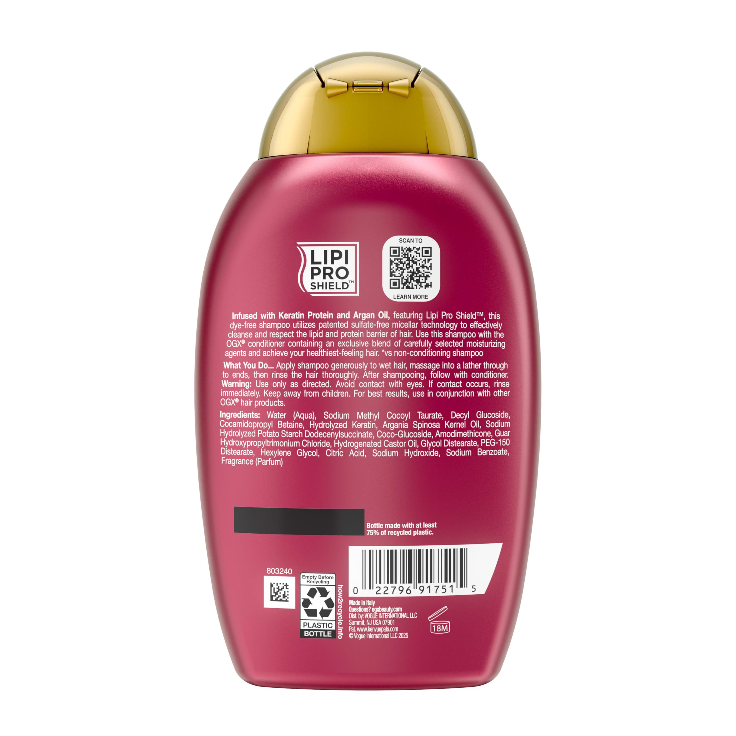 OGX Aceite de Argán ofrece suavidad y nutrición para mechones sedosos.