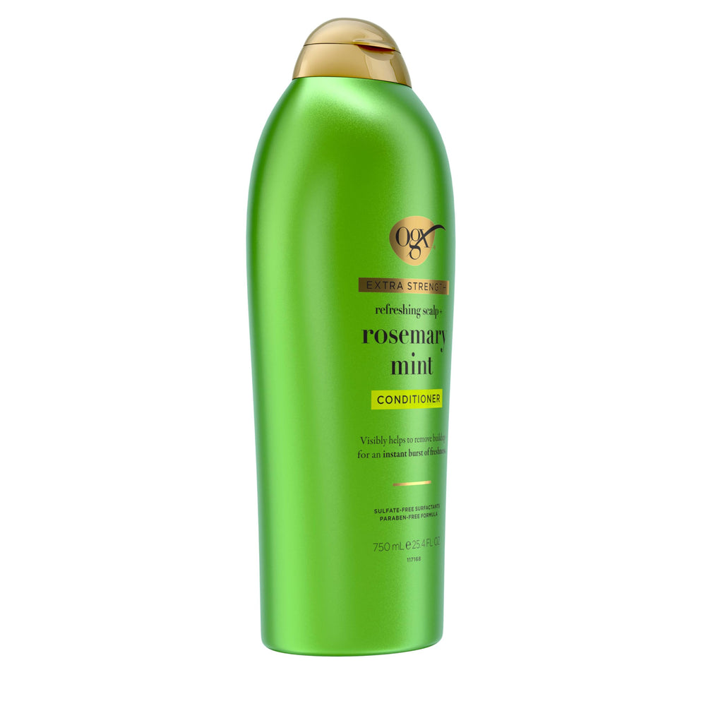 OGX Acondicionador Sin Sulfatos Colorantes, visual de cabello brillante y limpio.