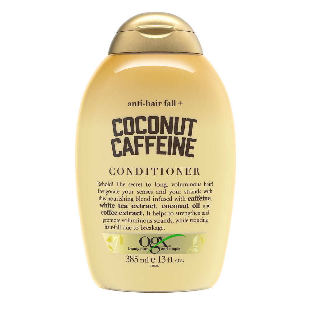 OGX Anti-Hair Fall en botella para fortalecimiento del cabello.