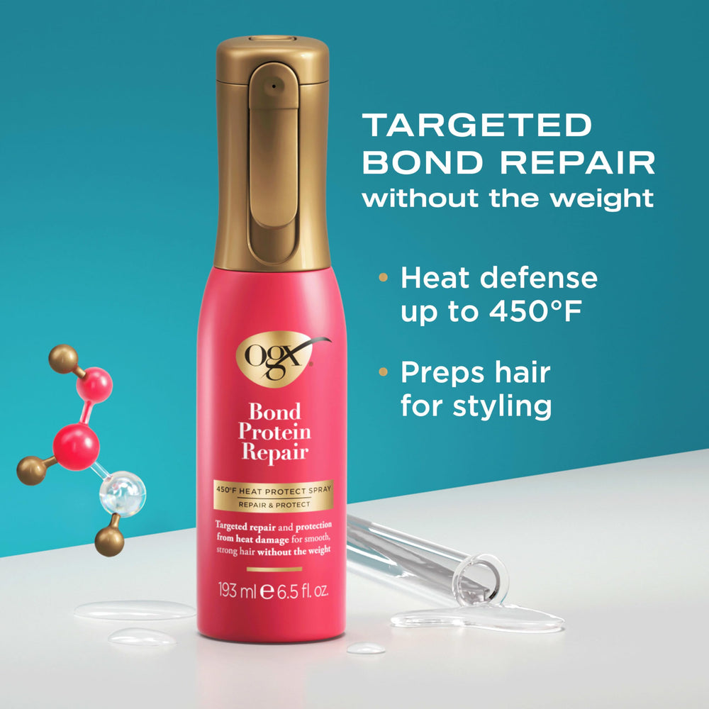OGX Aplicación en cabello húmedo para peinado con protección térmica.