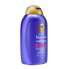 OGX Biotina y Colágeno, uso en ducha para rellenar las fibras capilares.