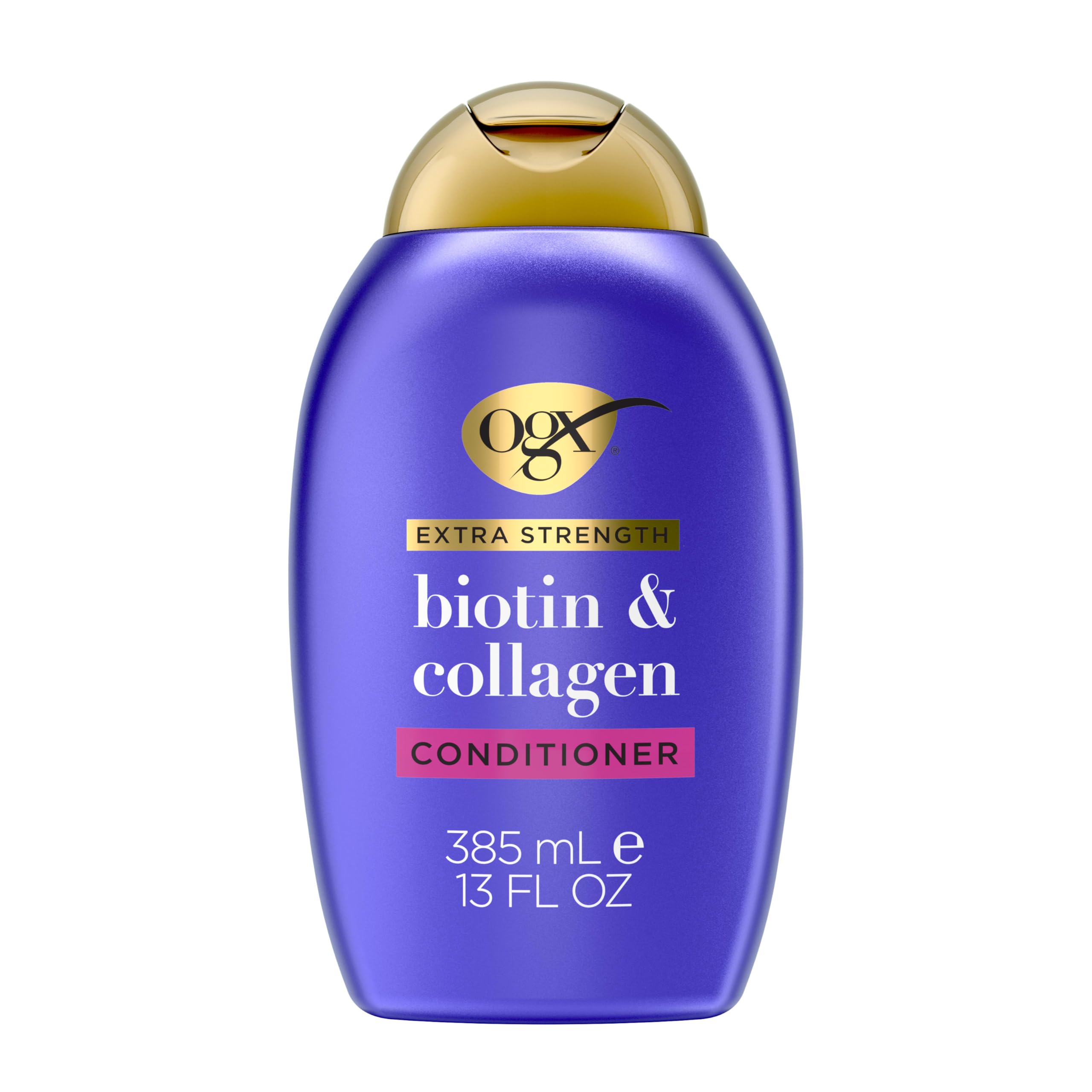 OGX Biotina y Colágeno, botella 13 oz, volumen para cabello fino.