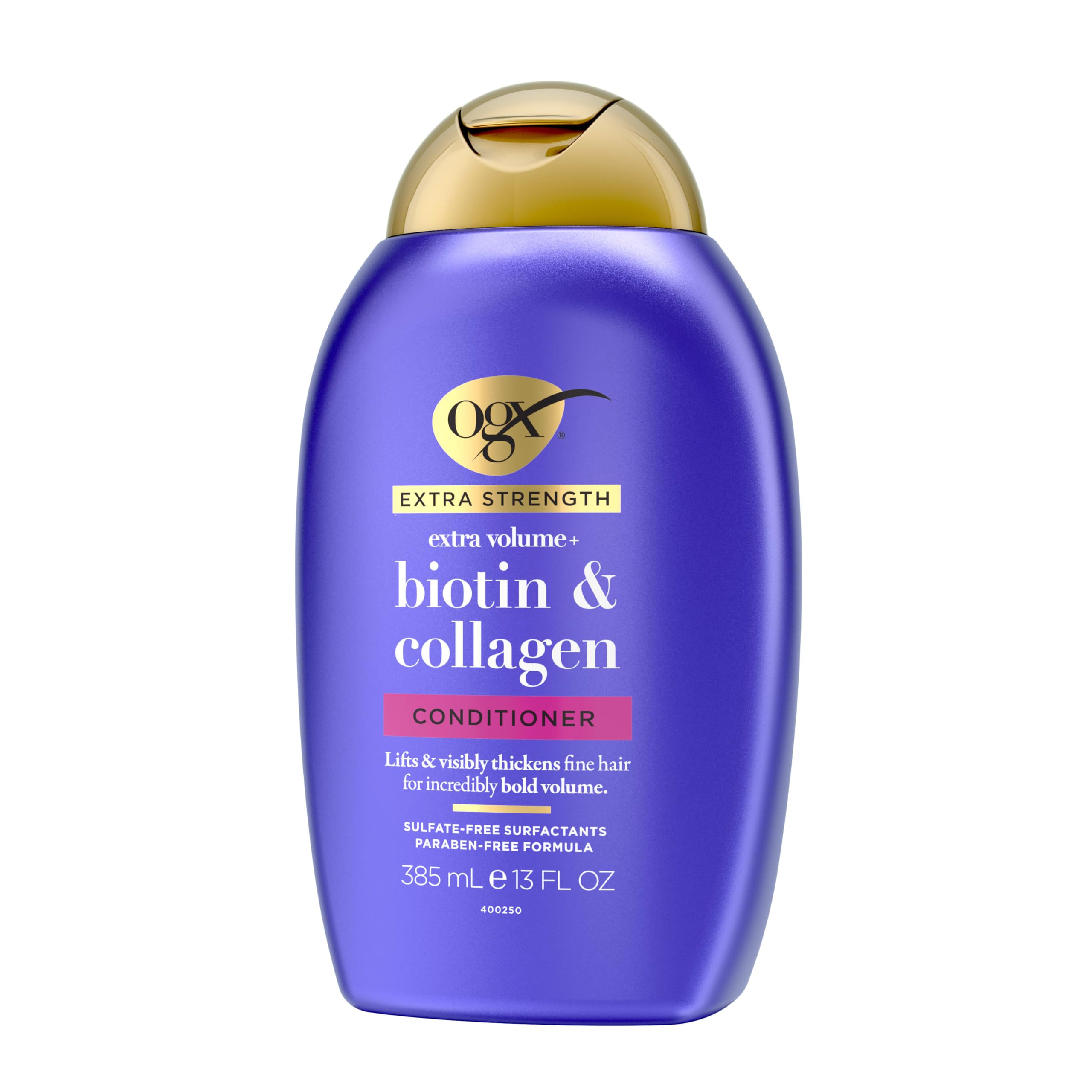 OGX Biotina y Colágeno, tratamiento ligero para peinados con volumen.