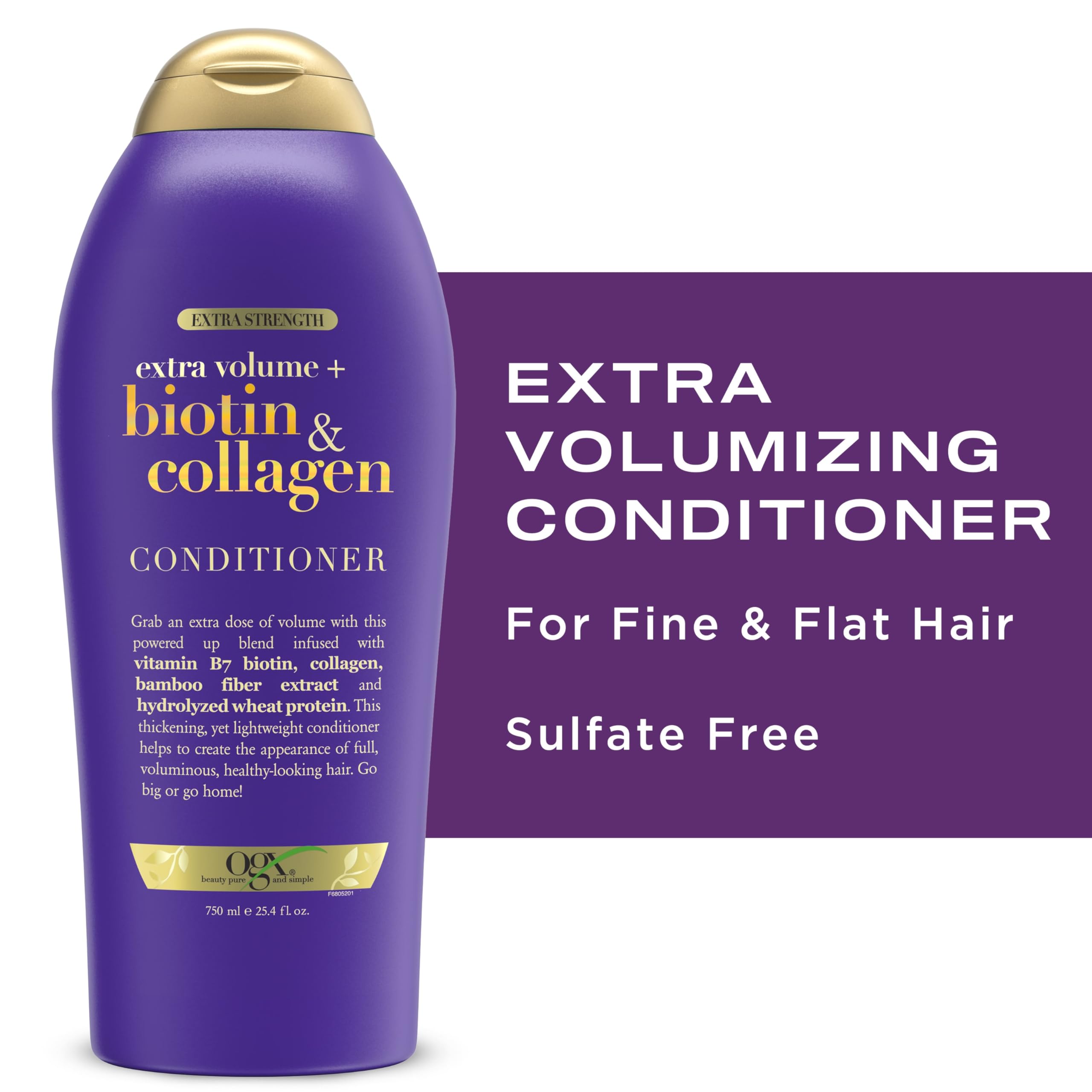 OGX Biotina y Colágeno, fórmula libre de parabenos para cabello tratado químicamente