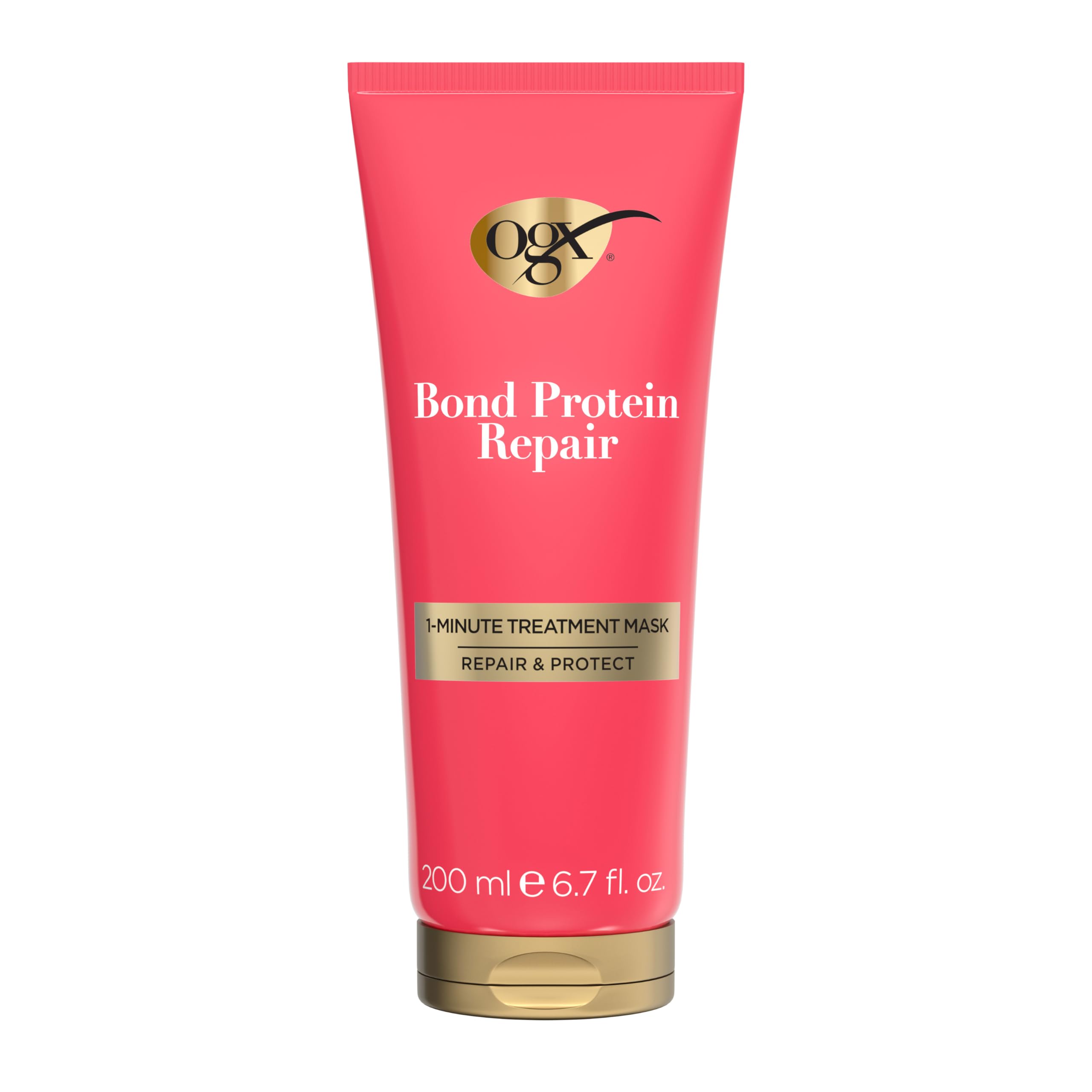 OGX Bond Protein Repair: botella de mascarilla para reparación rápida del cabello