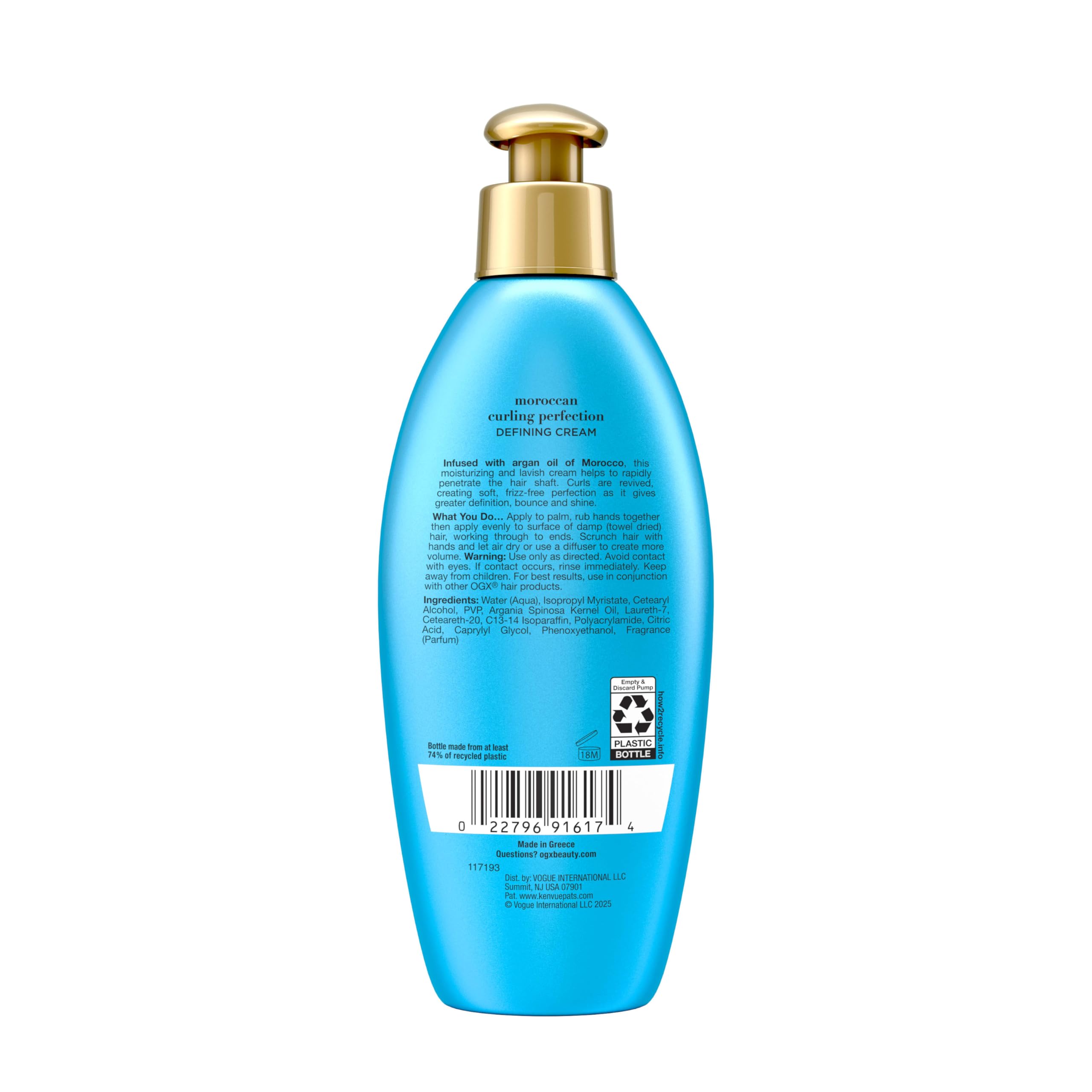 OGX para cabello tratado con color: crema sin sulfatos y sin parabenos para control diario.