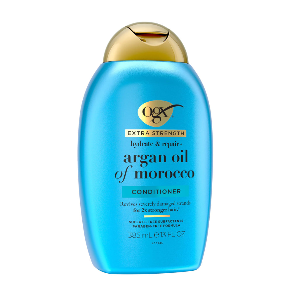 OGX Condicionador Argan Morocco, sin-sulfatos: cuidado suave para cabello medio a grueso.