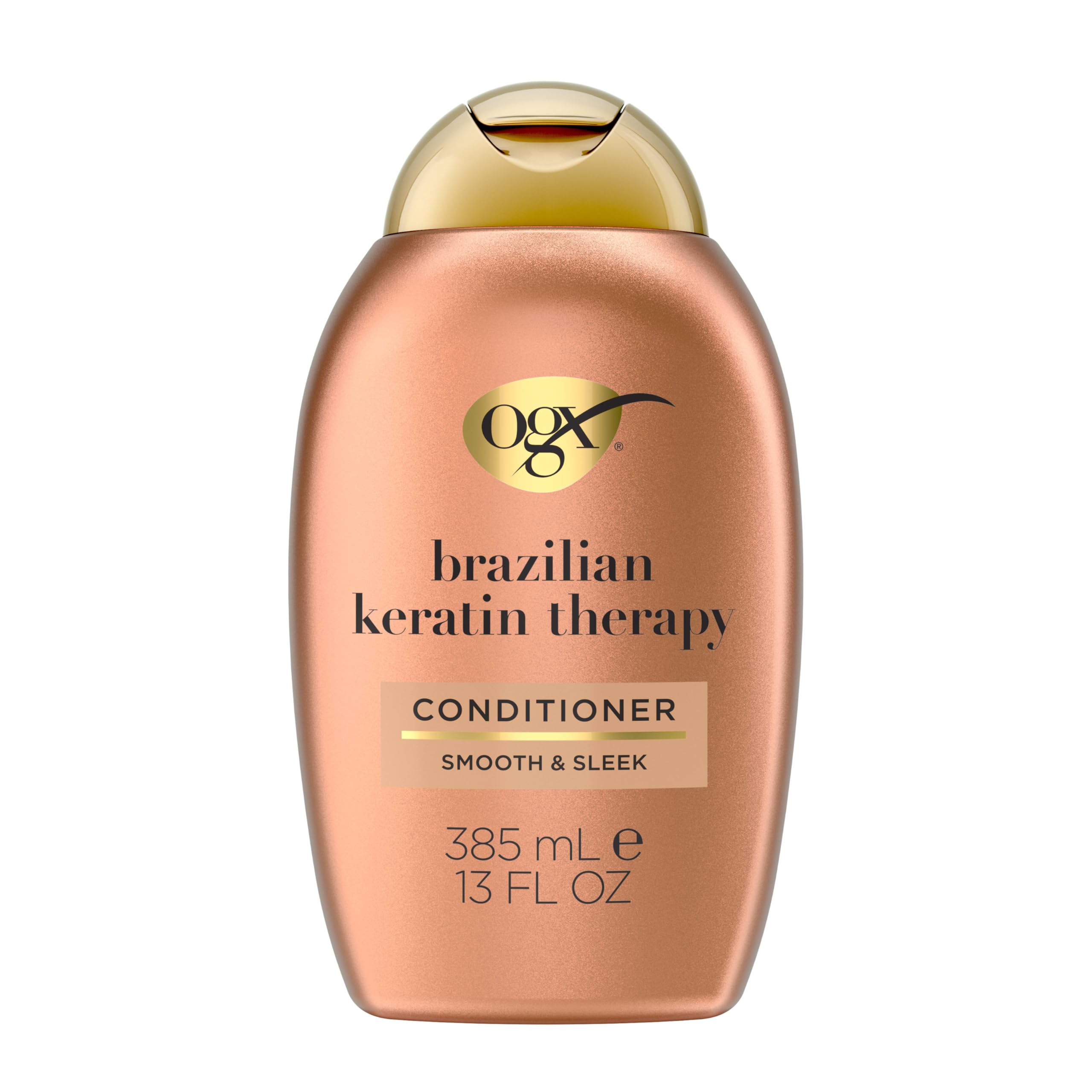 OGX Ever-Straightening Acondicionador, botella de aplicación para peinar diariamente y aportar brillo.