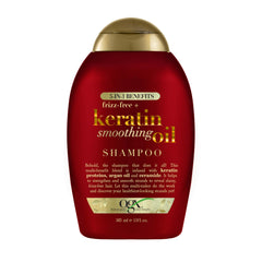 OGX Frizz-Free Keratin Shampoo en botella, cabello suave y sin frizz