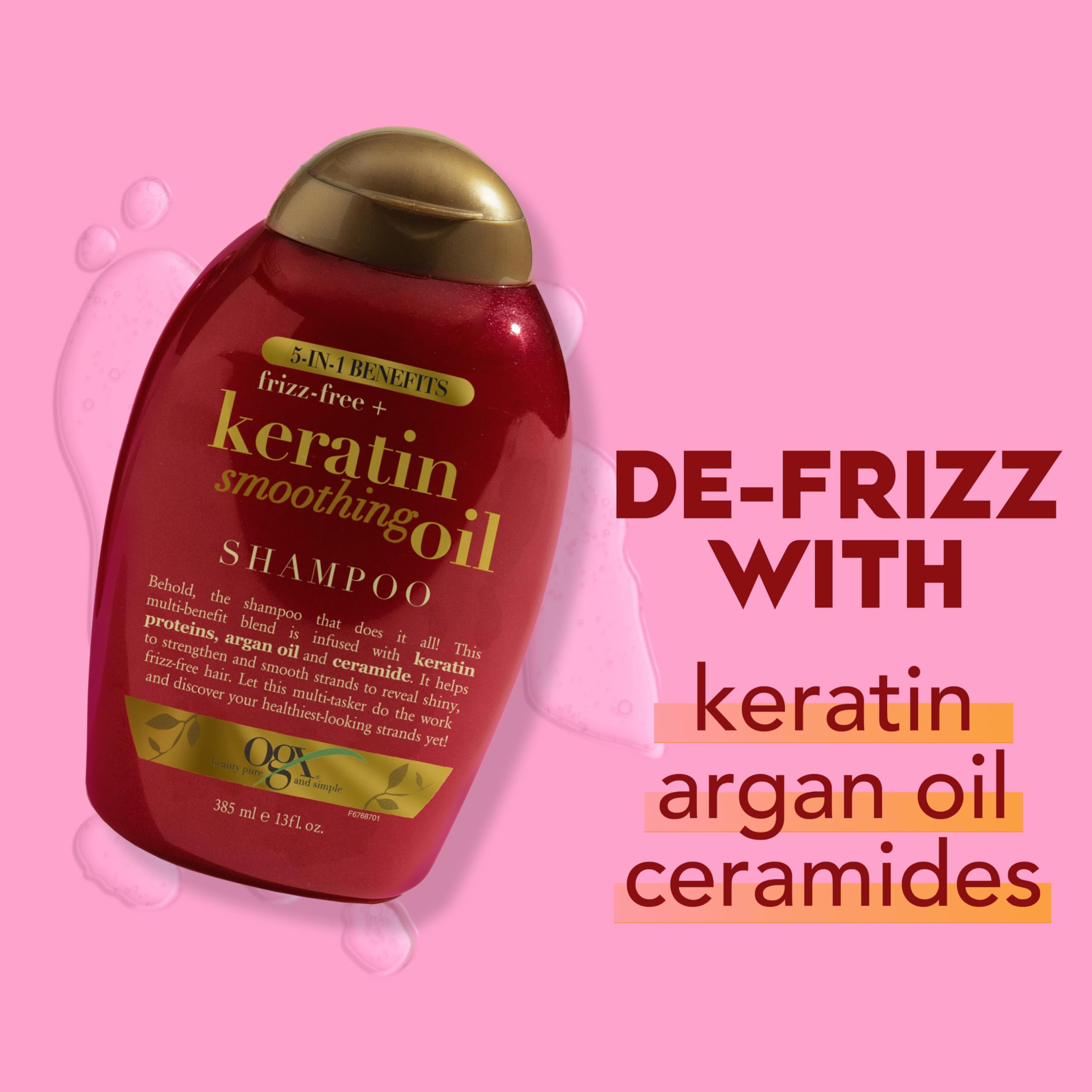 Cabello húmedo con brillo natural tras OGX