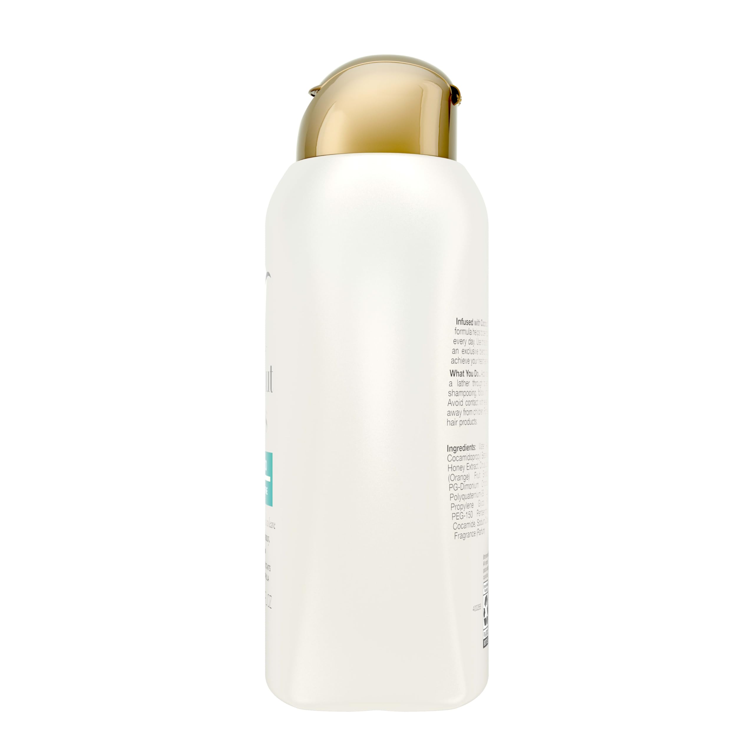 OGX Honey humectant moisture supports curl hydration.