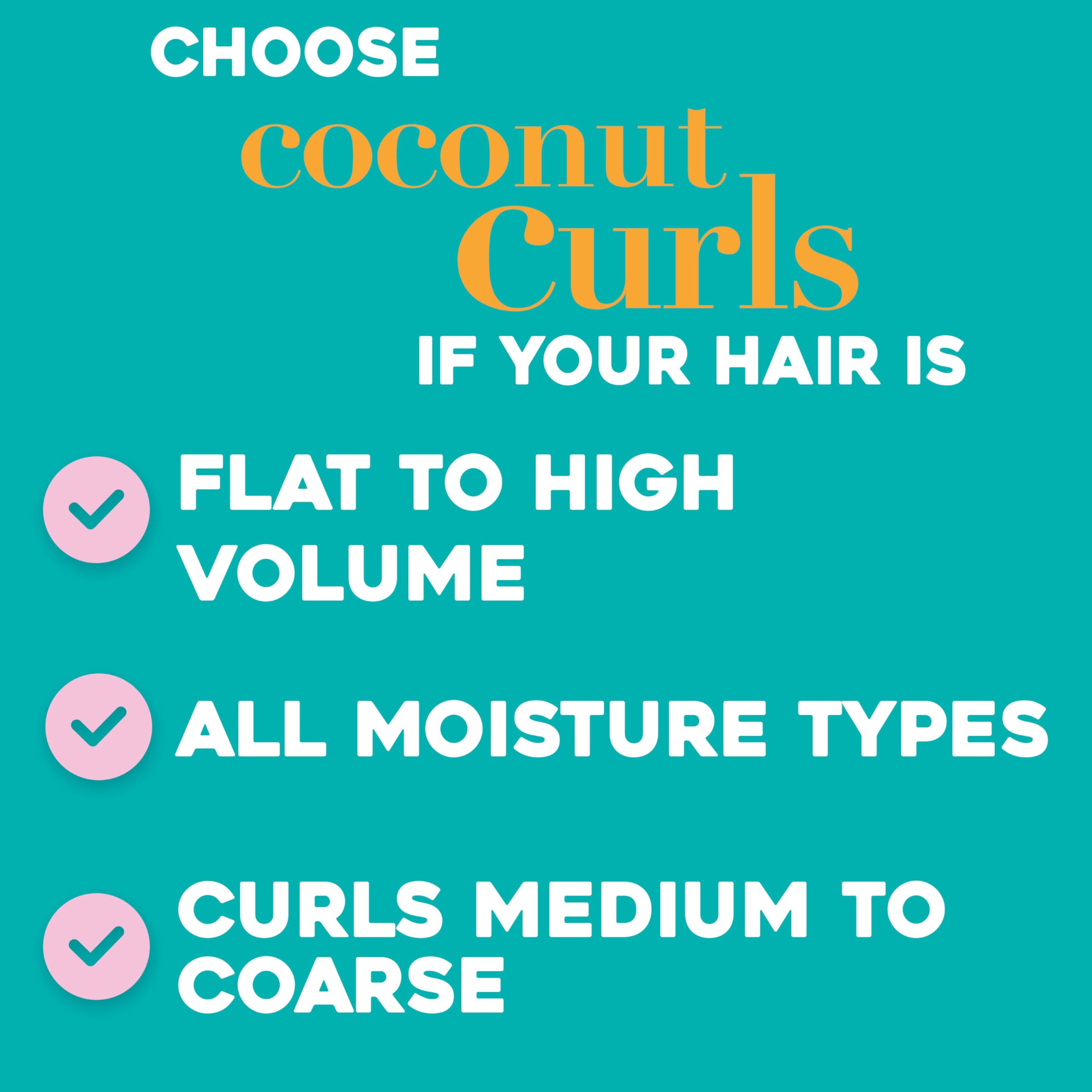 OGX Locking Coconut Curls Crema, textura cremosa para rizos suaves