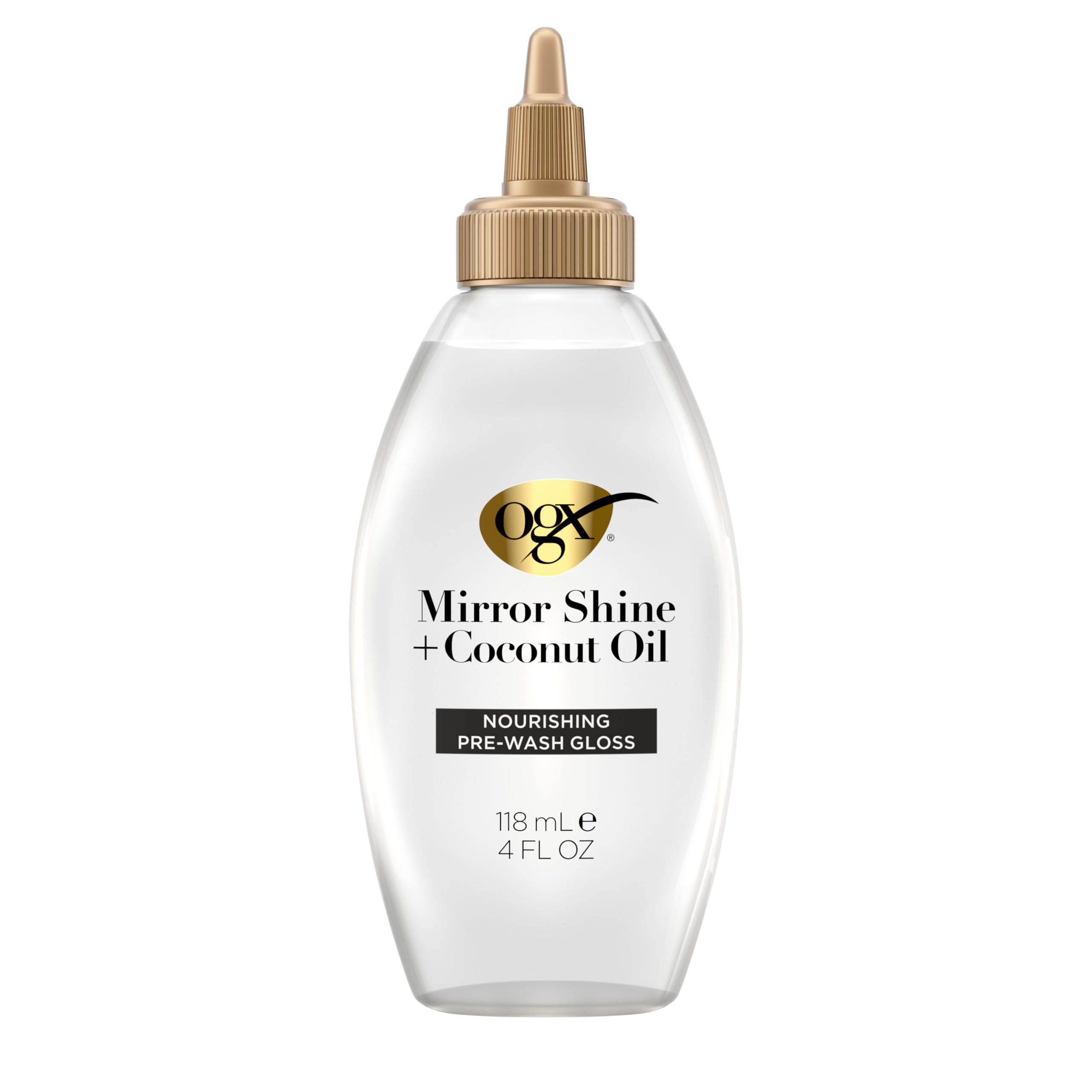 OGX Mirror Shine con Aceite de Coco, brillo duradero para cabello seco