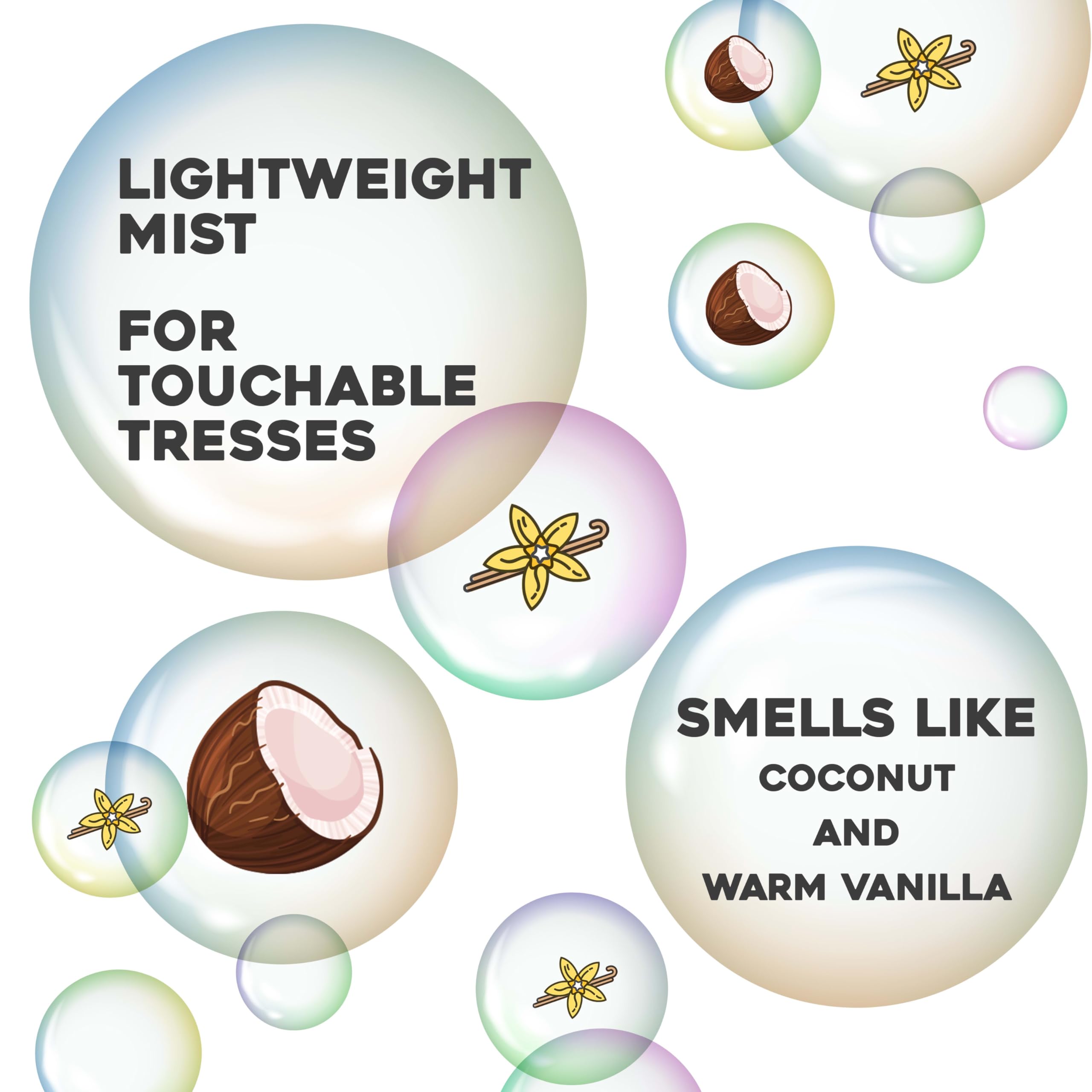 OGX Nutritivo Aceite Coco Niebla Cabello Aplicador: distribución suave para brillo ligero.