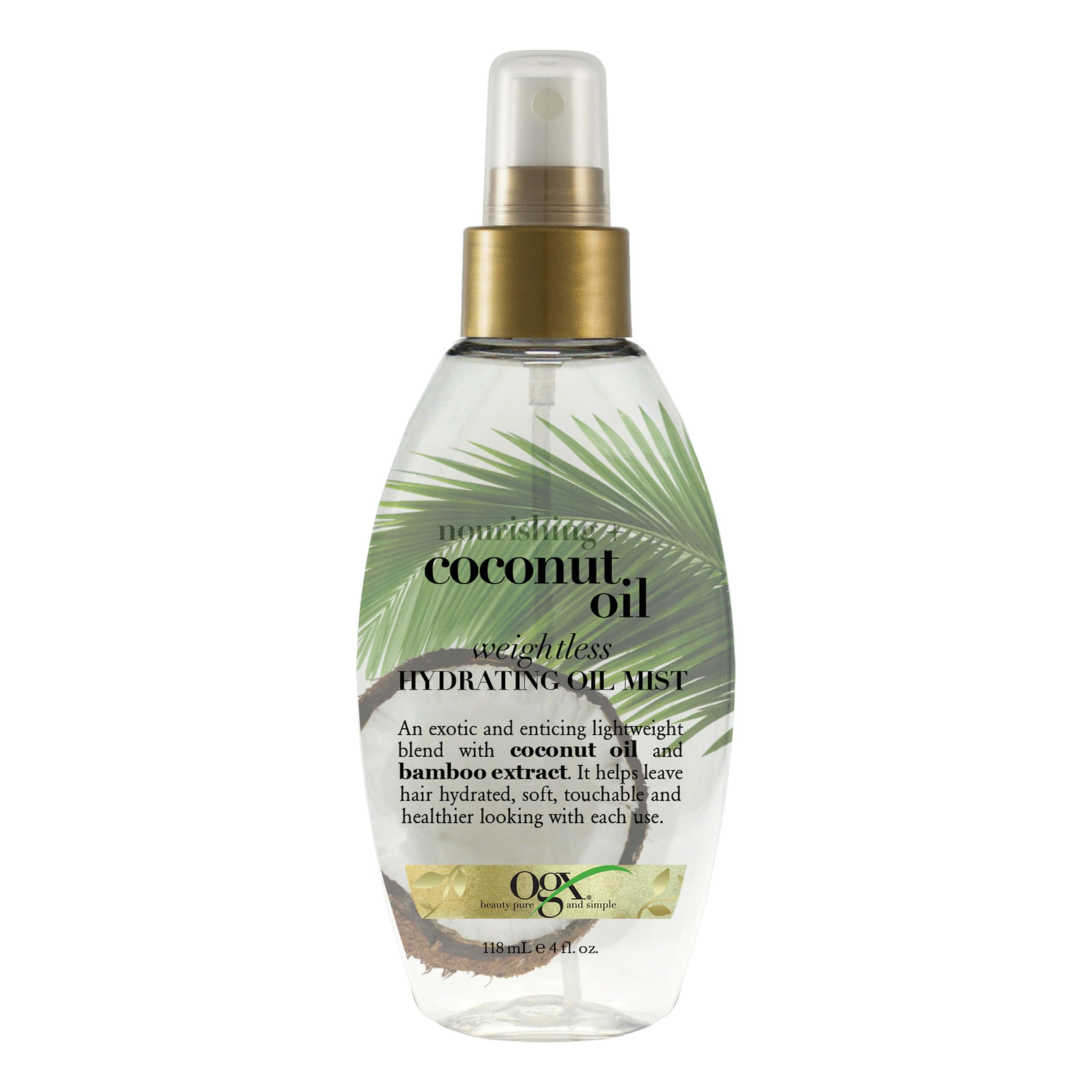 OGX Nutritivo Aceite Coco Niebla Cabello Botella: fortalece e hidrata sin pesadez.
