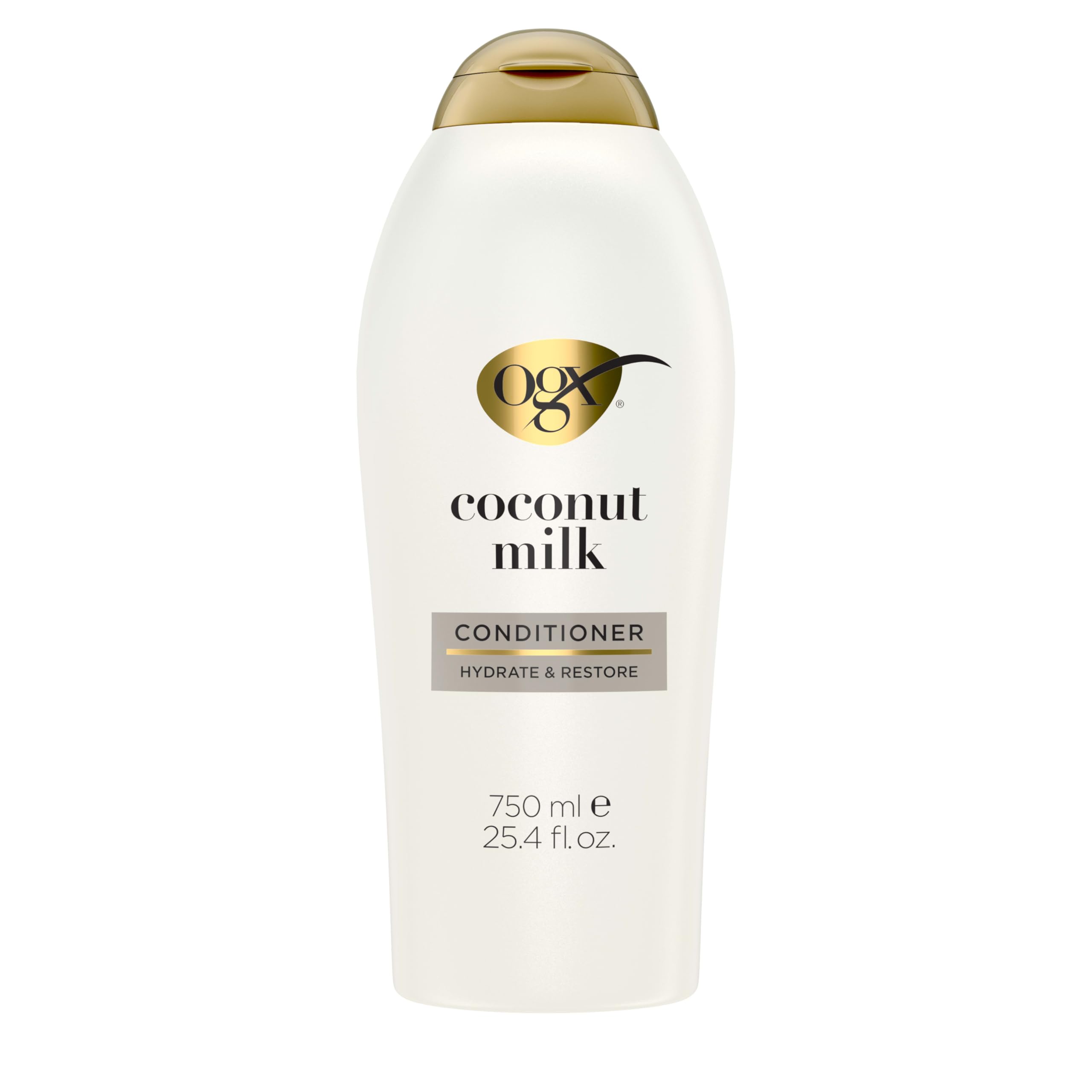 OGX Nourishing + Coconut Milk Acondicionador: empaque cercano realza hidratación y suavidad.