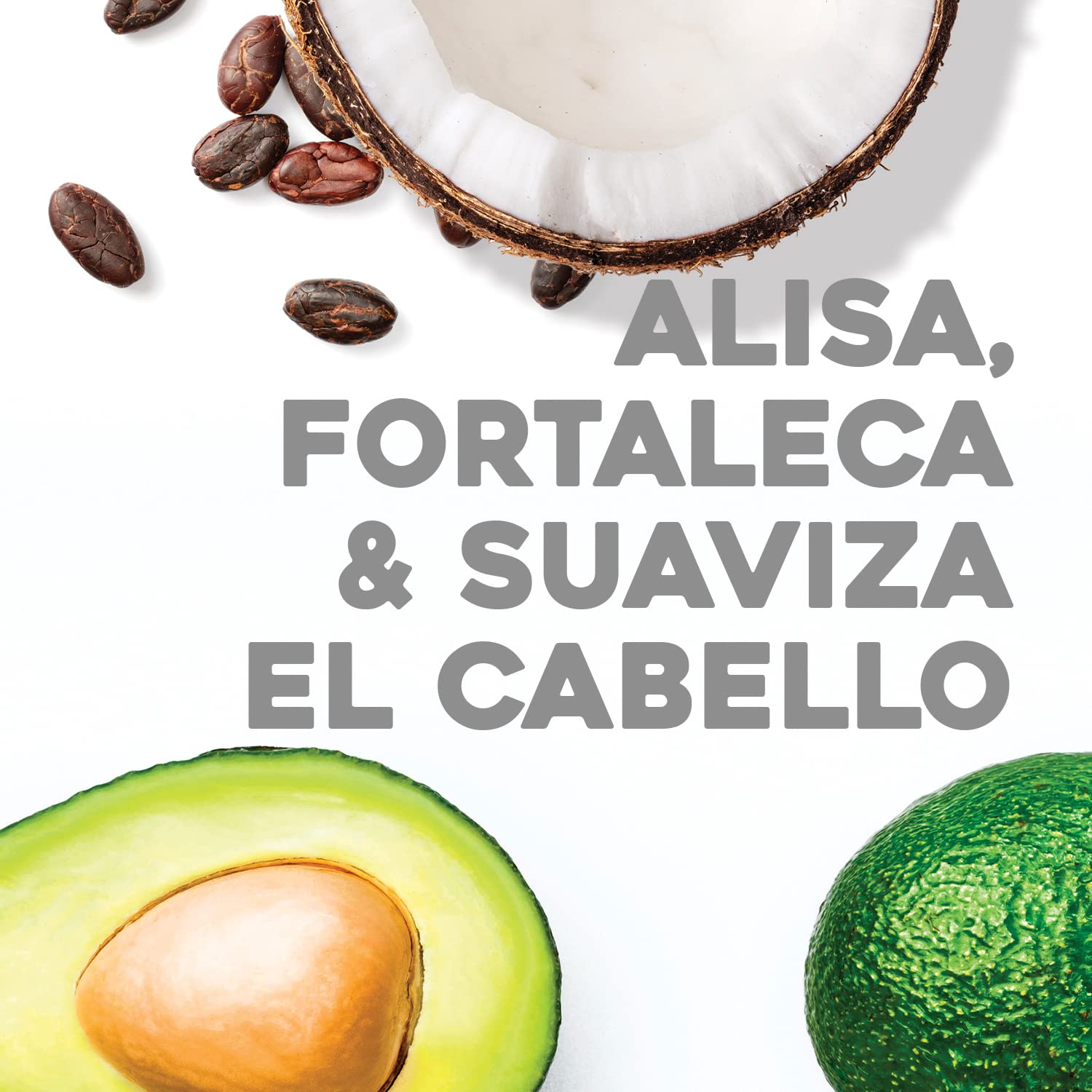 OGX Organix keratina brasileña: imagen de coco, aroma y cuidado capilar.