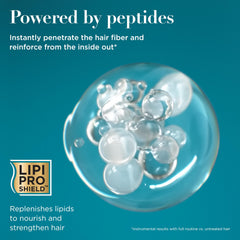 OGX ProGrowth + Peptide Conditioner pump dispensing for easy application