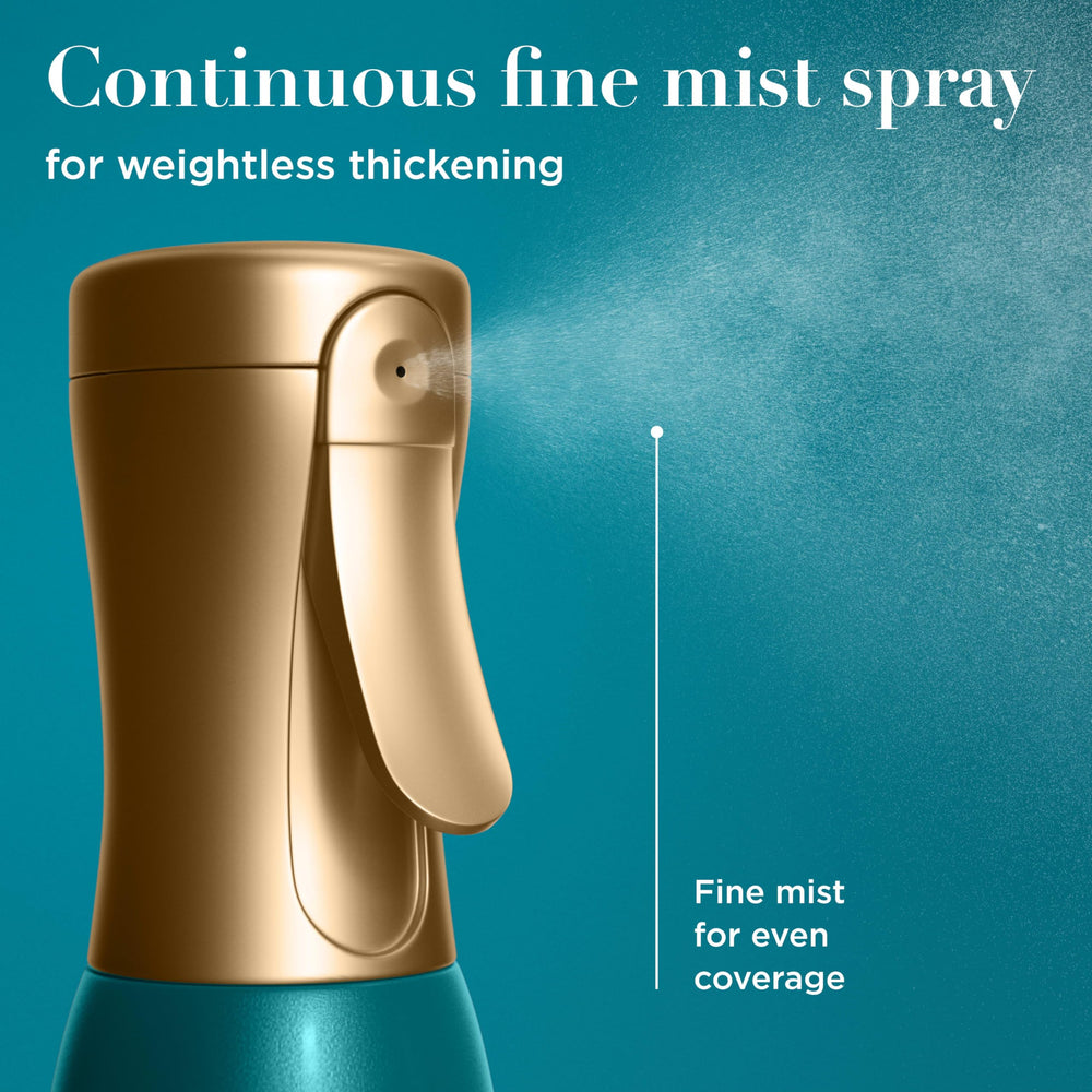 OGX ProGrowth + Peptide Serum Mist, cabello fino con cuerpo sin peso.