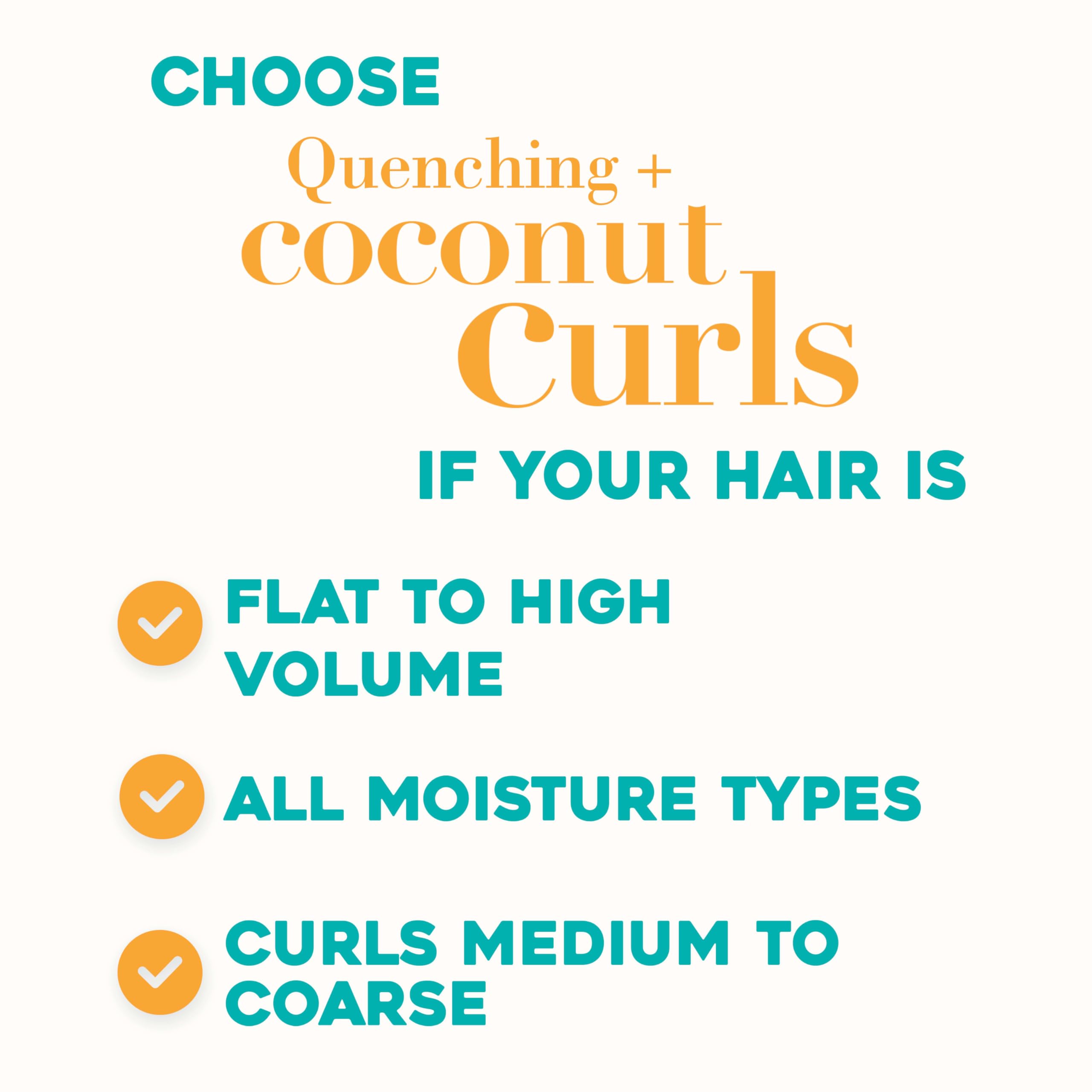 Rizos definidos y brillantes tras aplicar OGX Quenching + Coconut Curls.