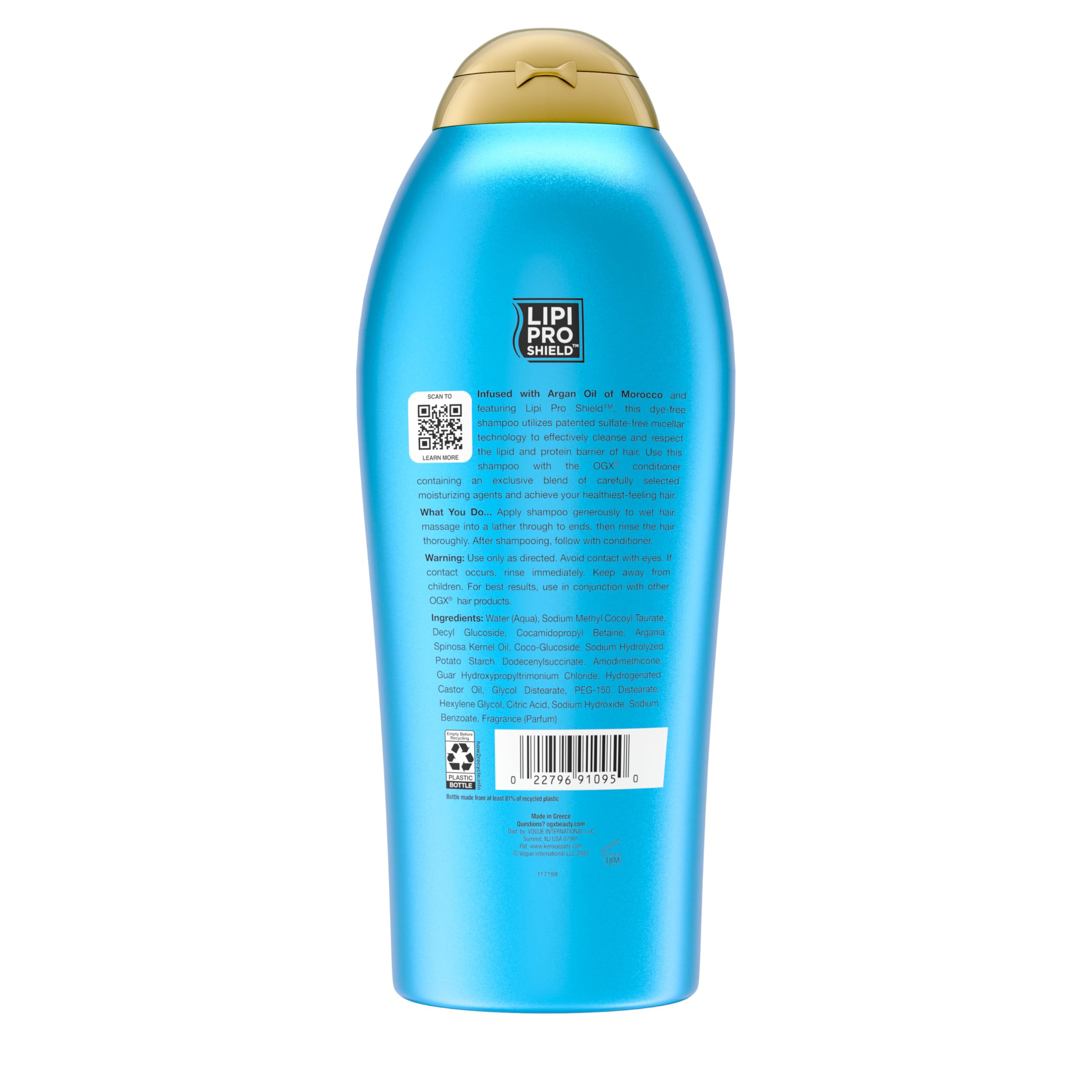 Envase de 25.4 oz para rutinas de cabello.