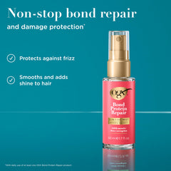 OGX Bond Protein Repair 3-en-1: brillo saludable para cabello dañado.
