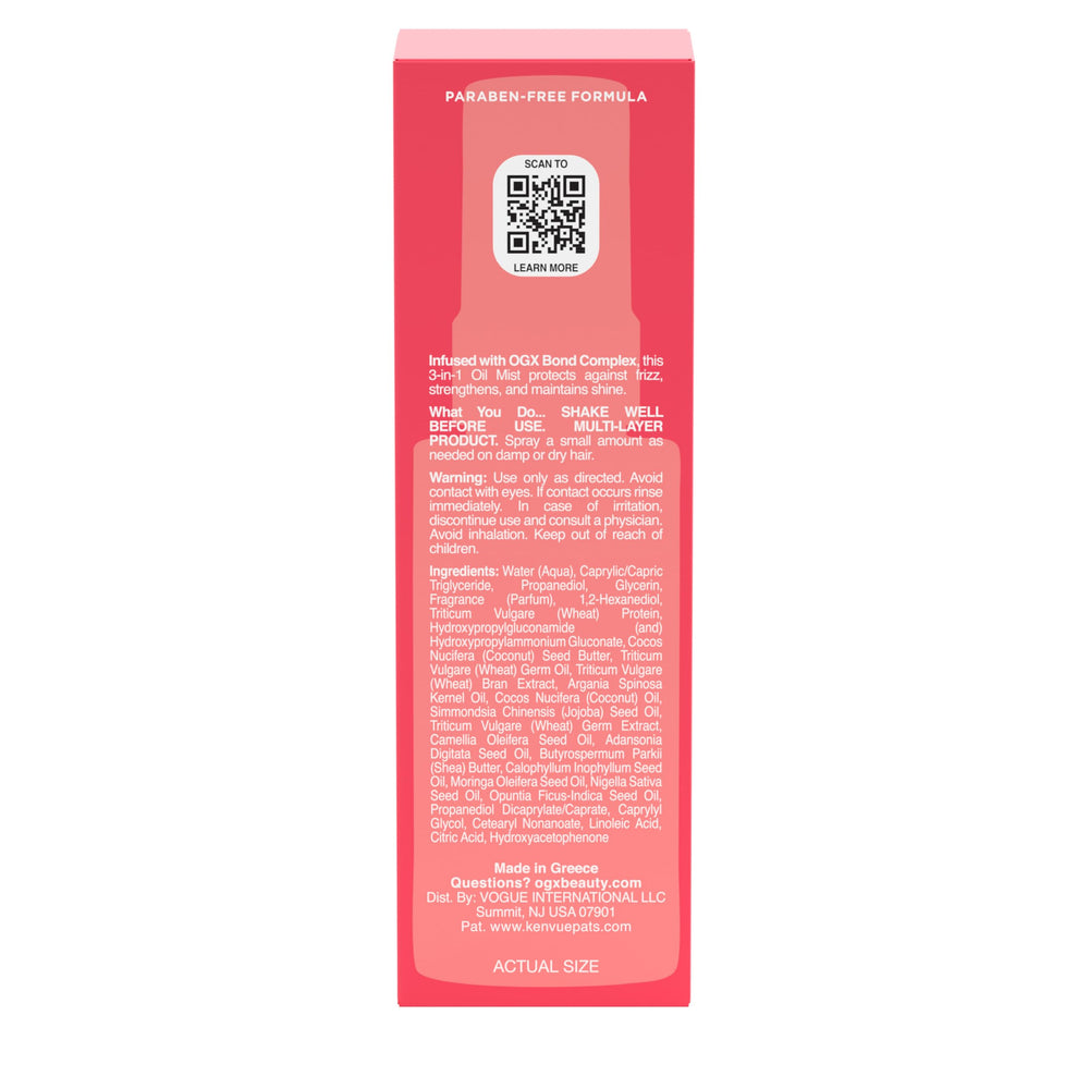 OGX reparador de cabello: brillo y manejo mejorados con uso regular.