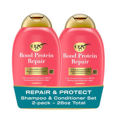 OGX Reparación Bond: champú en botella frontal para cabello suave y manejable